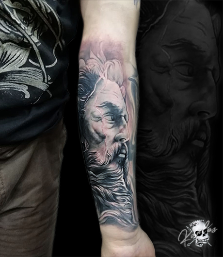 Tattoo_Sombras_JaguarK_Zeus black and gray